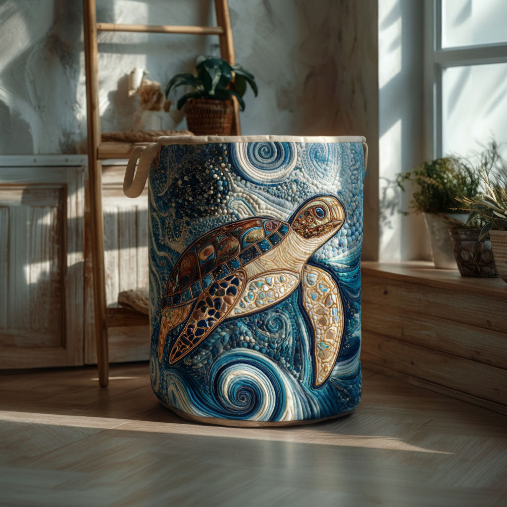 Ocean Drift Sea Turtle Quilted Laundry Basket Best Looking Laundry Hampers Unique Gifts For Mom