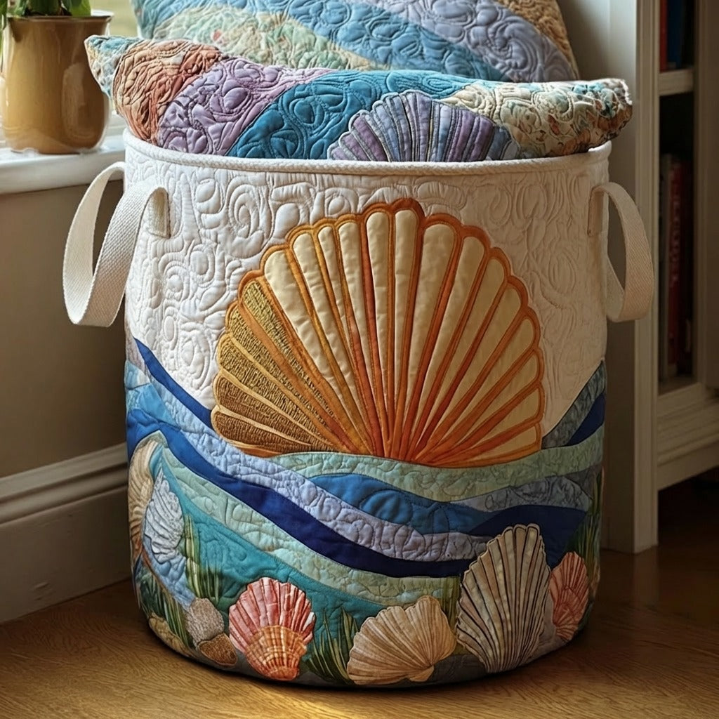 Ocean Escape Quilted Laundry Basket Best Clothes Hamper Gift Ideas For Beach Lovers