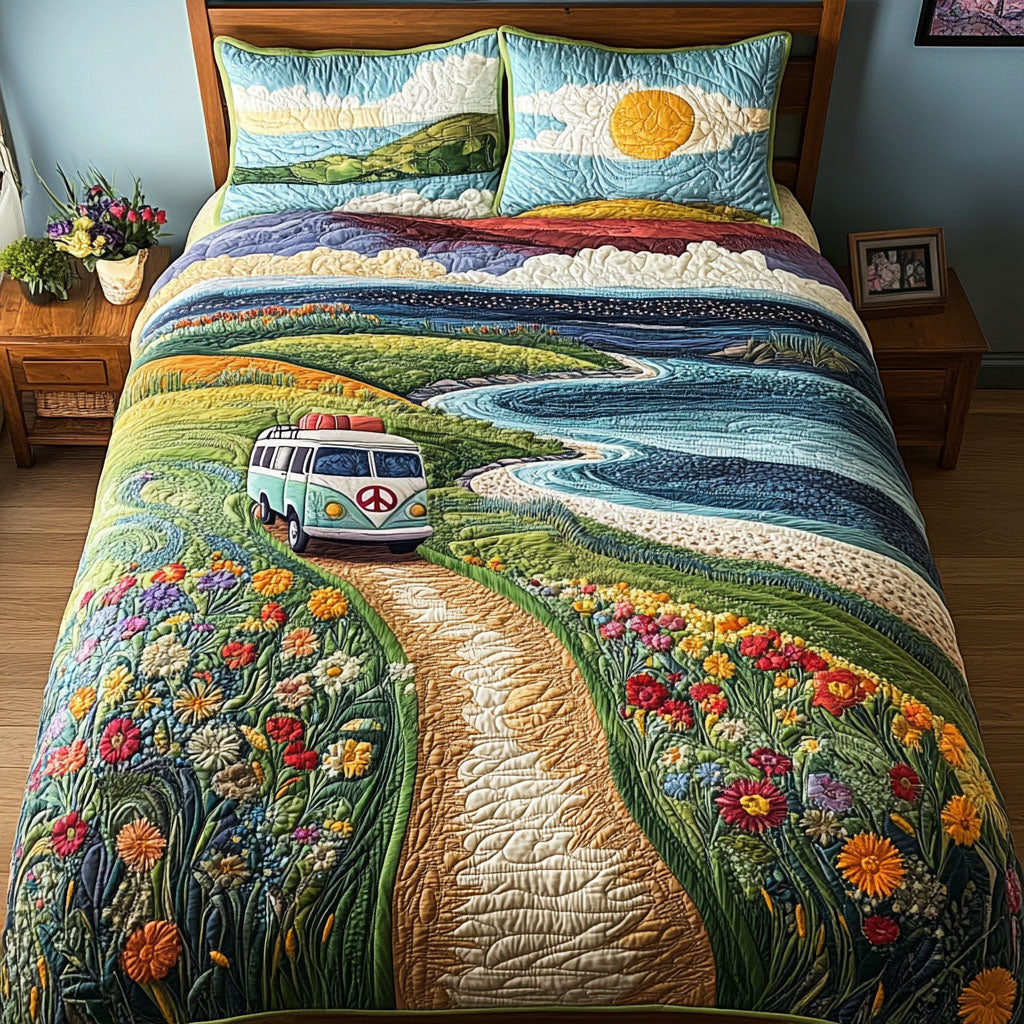 Ocean Explorer Quilted Bedding Set Unique Sheet Sets Gifts For Aging Hippies