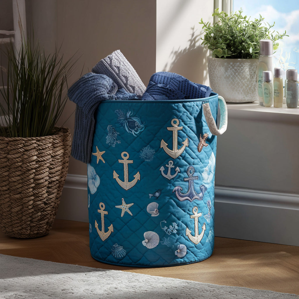 Ocean Giggles Quilted Laundry Basket Foldable Laundry Basket Gift Ideas For Moms Birthday