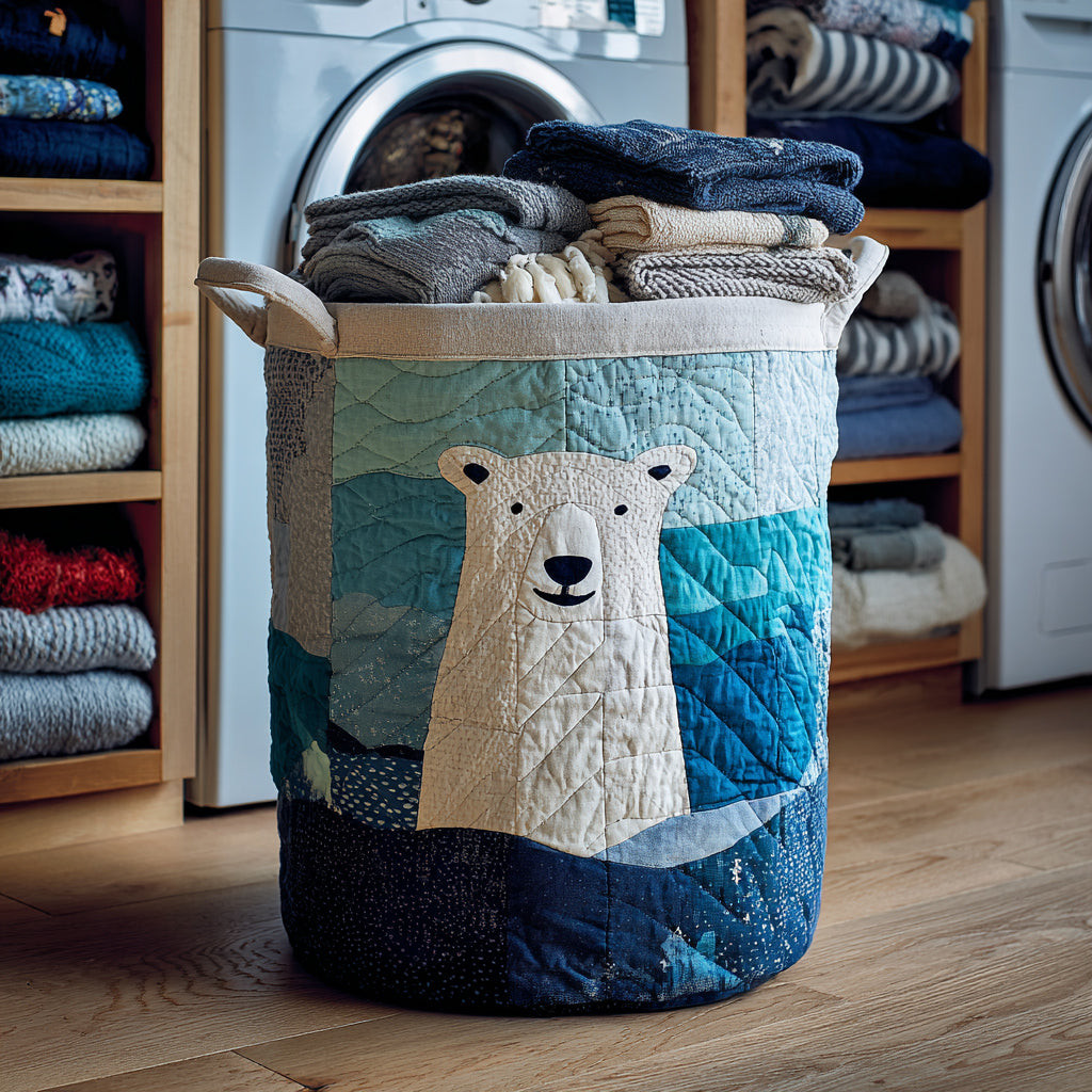 Ocean Polar Bear Quilted Laundry Basket Clothes Hamper Koala Present Ideas