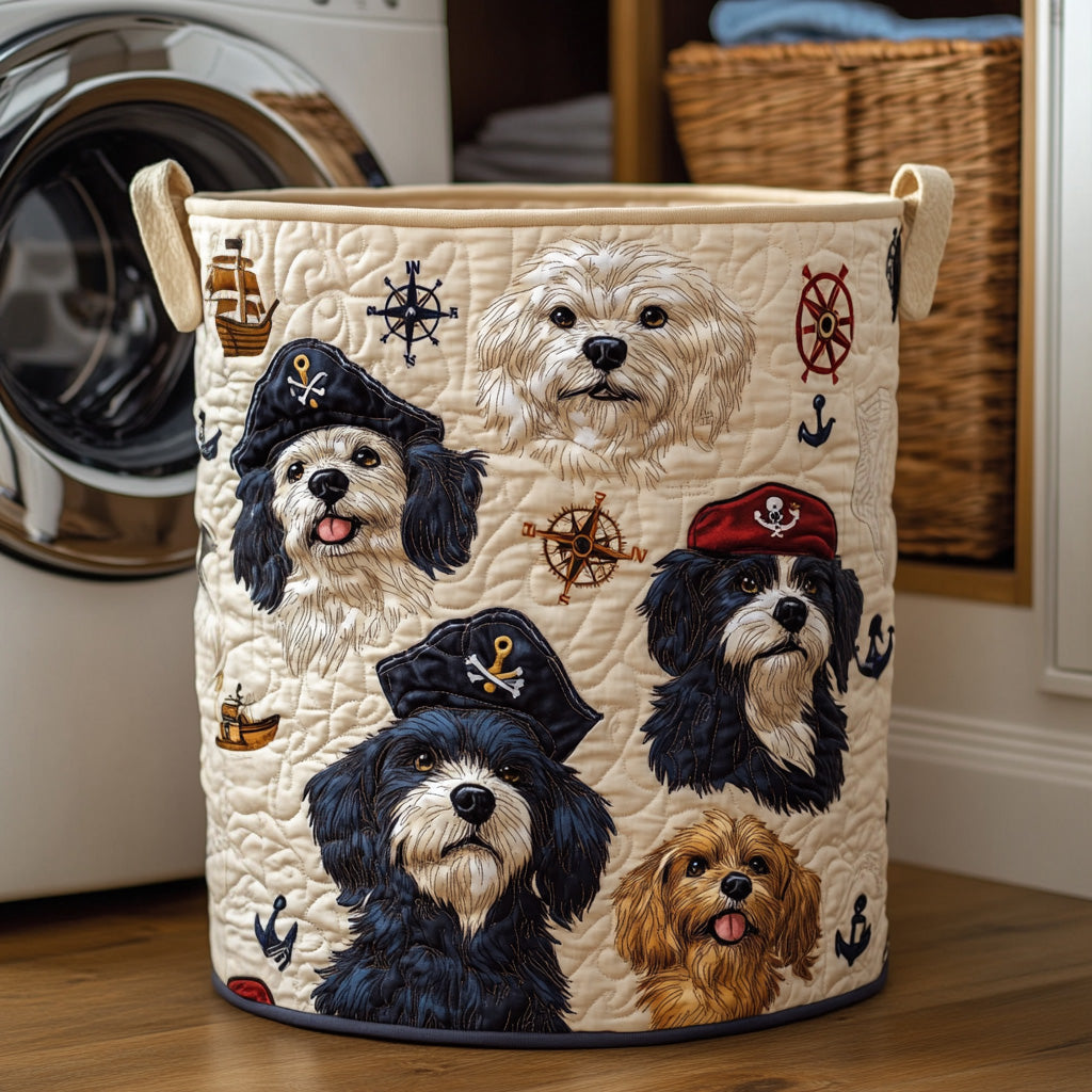 Ocean Scout Maltese Quilted Laundry Basket Clothes Hamper Dog Lover Gifts For Him