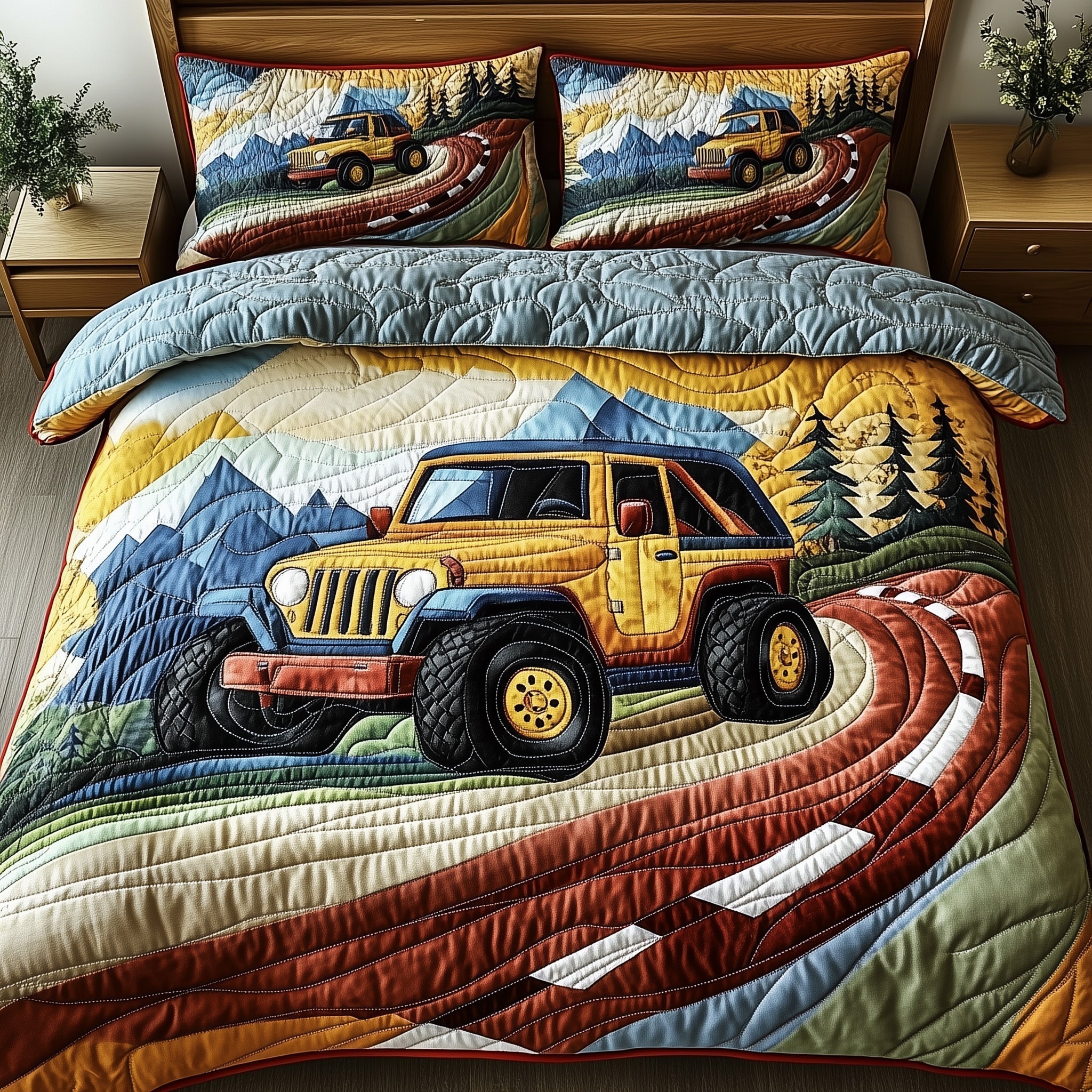 OffRoad Legends Quilted Bedding Set Cover Bed Set Special Fathers Day Presents