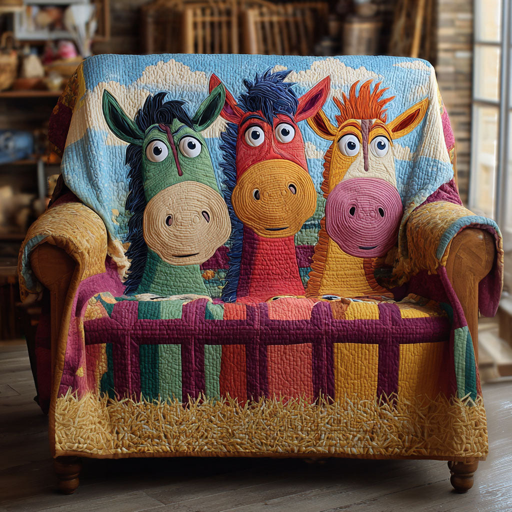 Old Fence Ponnies Quilted Sofa Cover Best Sofa Slipcovers Great Gifts For Horse Lovers