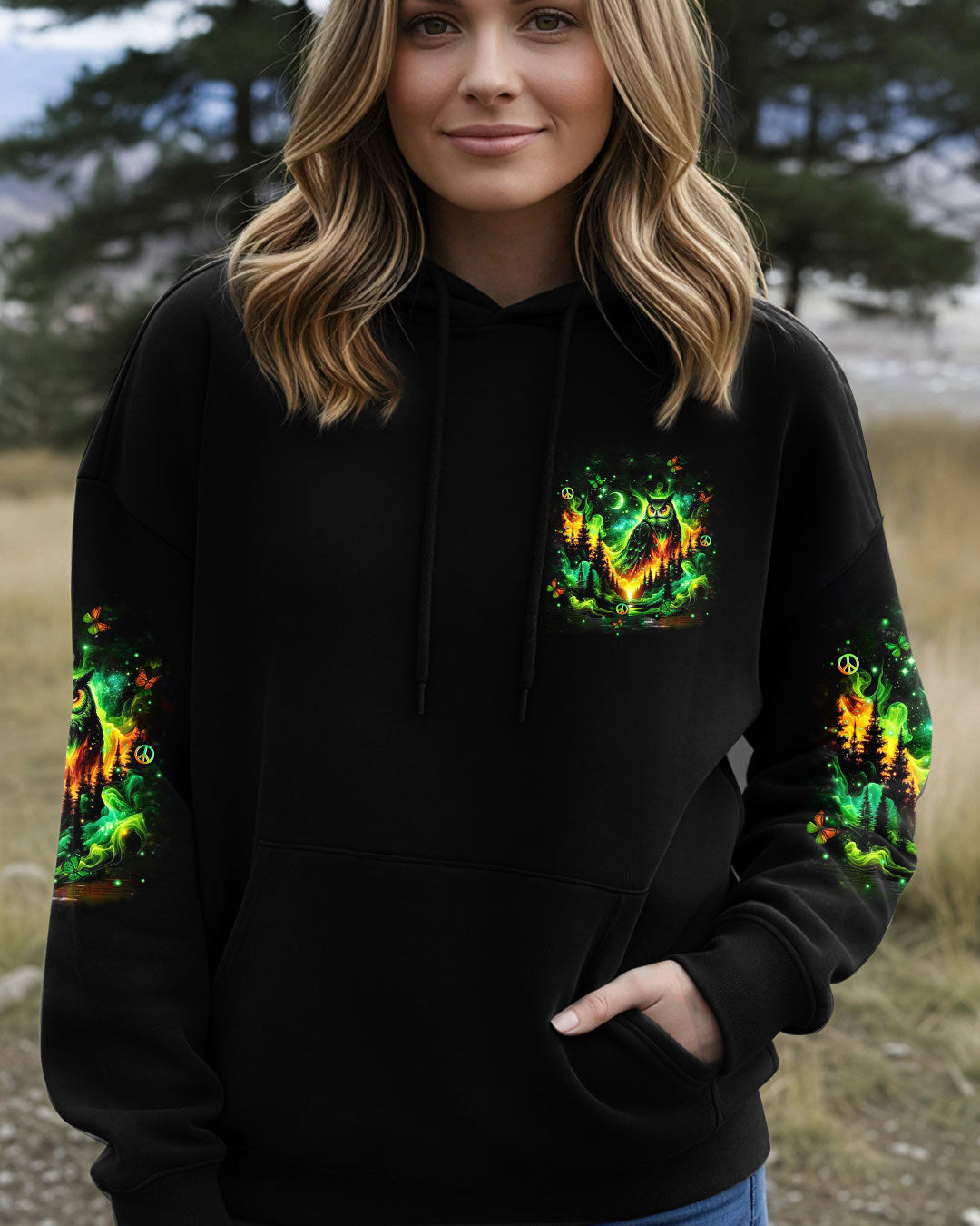 Owl And Into The Forest Hoodie Nature And Soul Inspirational Pullover Gift For Women