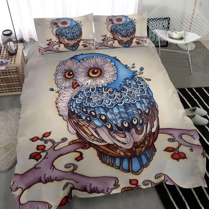 Owl Colorful Bedding Set Duvet Cover Best Themed Gifts For Owl Lovers Ideas For Women