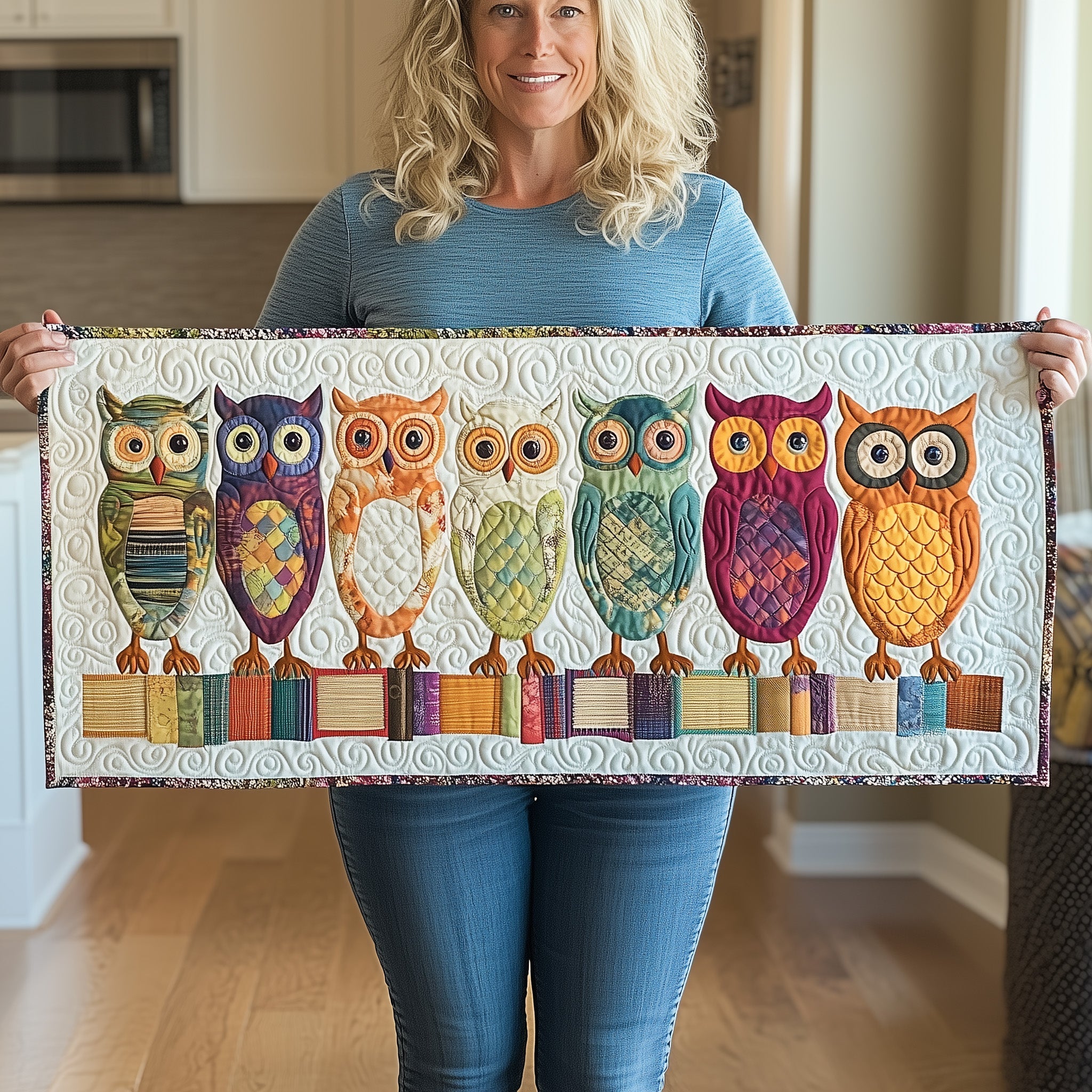 Owl Squad Quilted Table Runner Dining Table Centerpiece Ideas Best Gifts For Owl Lovers