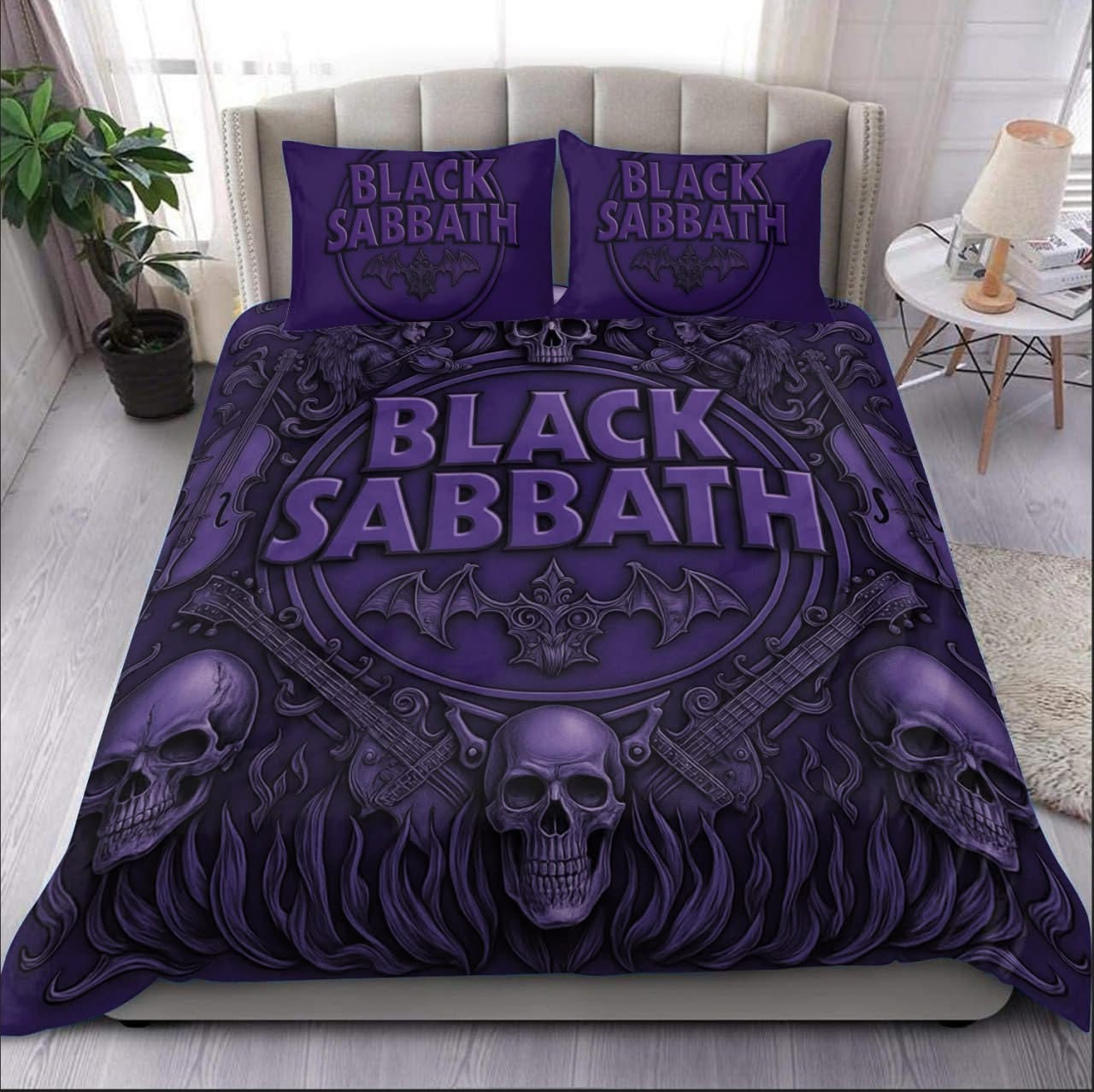 Ozzy Osbourne Merch Black Sabbath Quilted Bedding Set Bedroom Ideas For Ozzy Fans