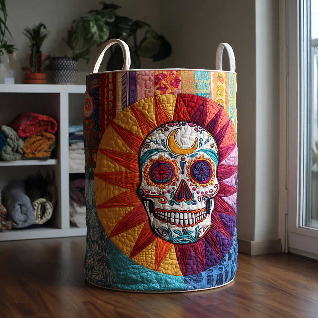 Painted Spirits Quilted Laundry Basket Best Clothes Hamper Day Of The Dead Ideas