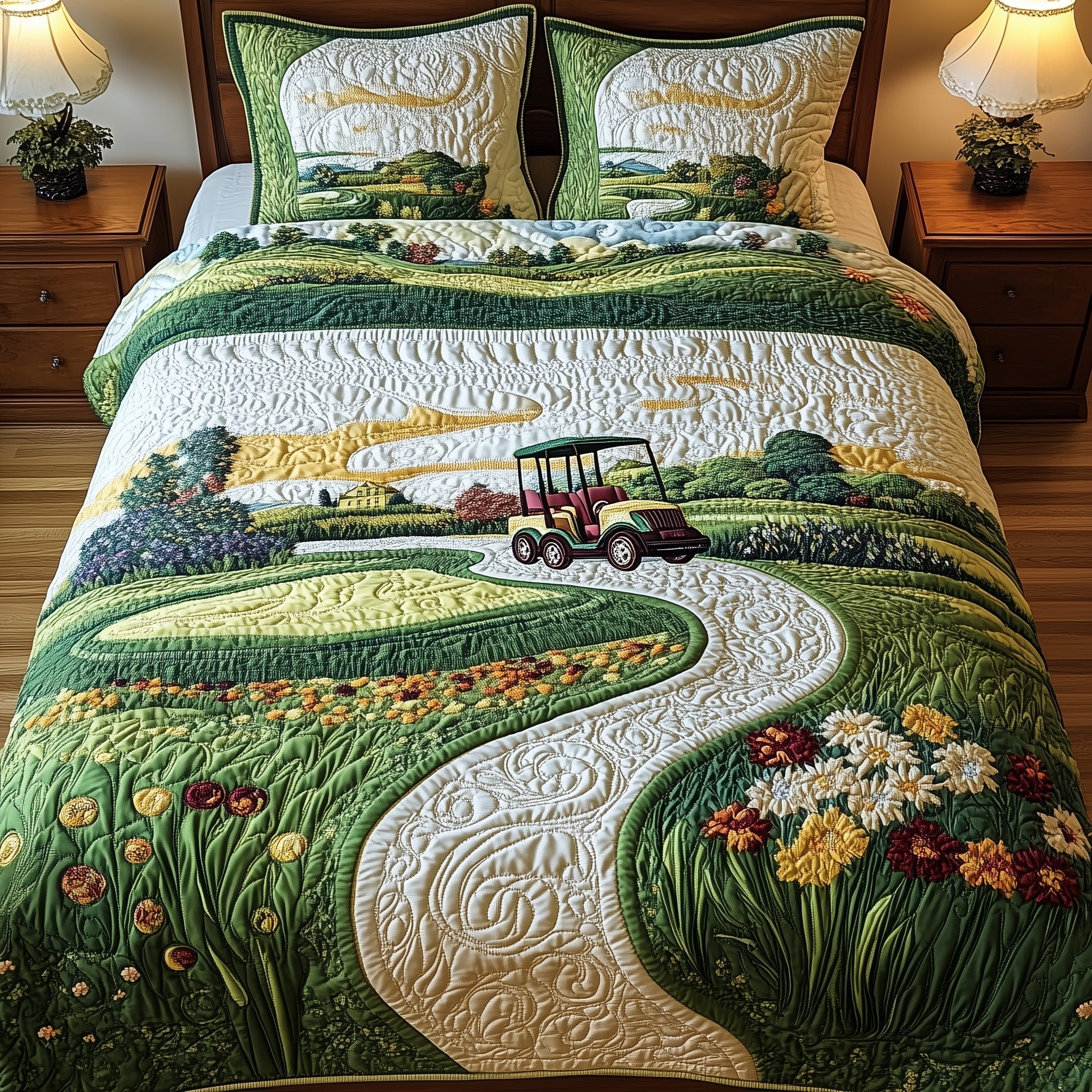 Par for the Night Quilted Bedding Set Cool Bedroom Ideas Perfect Gift For Golfers