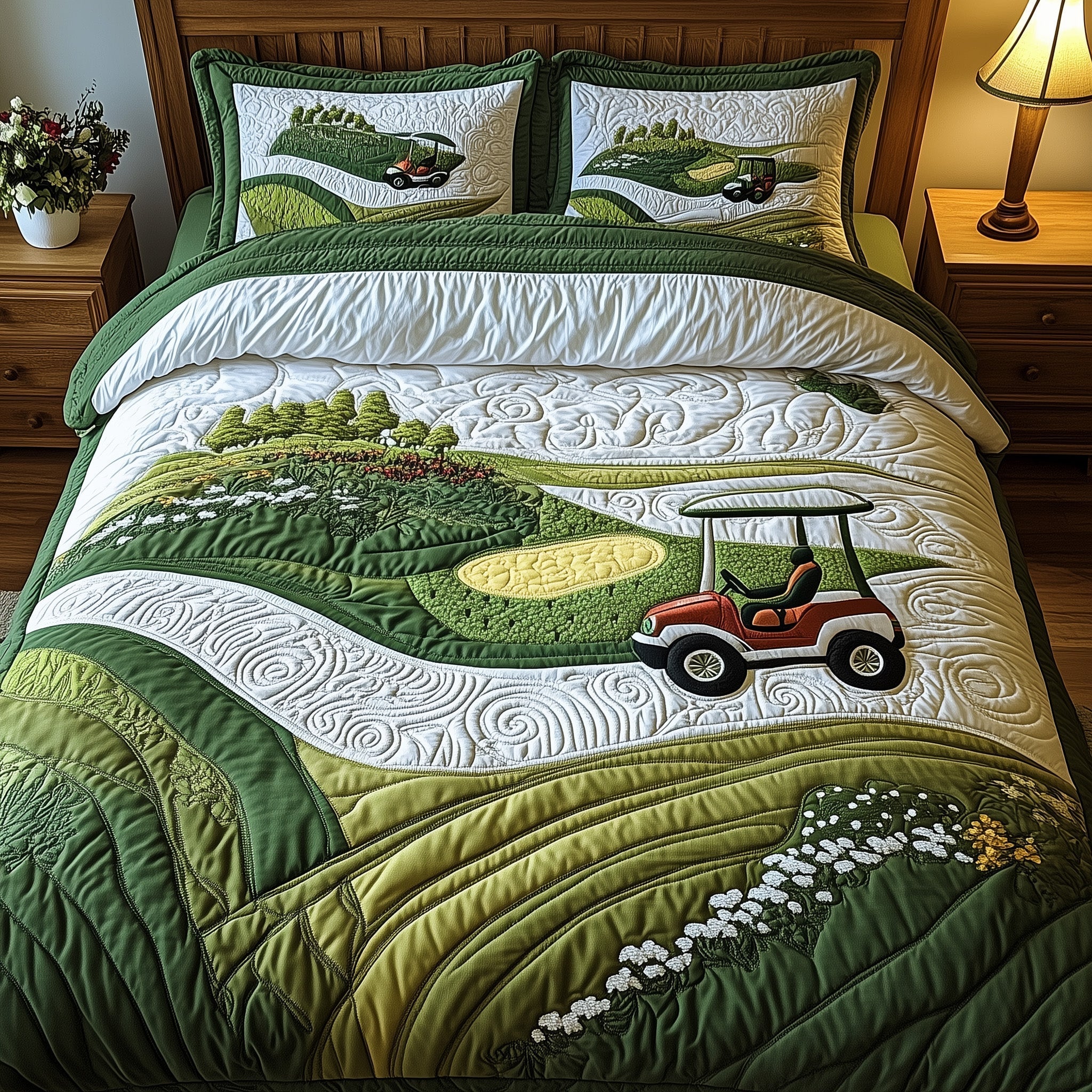 Par for the Night Quilted Bedding Set Cozy Bedroom Ideas Good Golf Presents