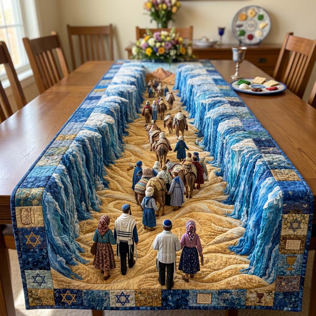 Passover Seder Quilted Table Runner Christian Home Decor Gift Jewish
