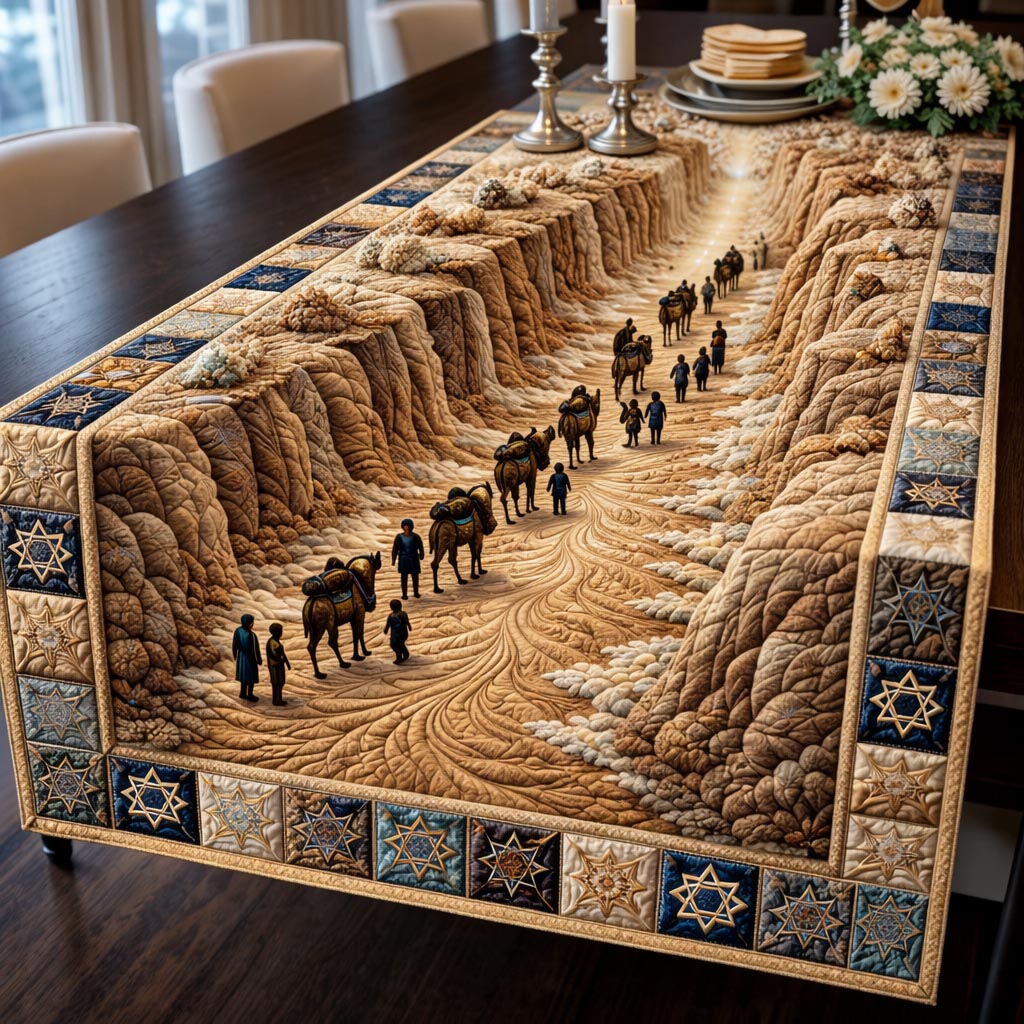 Passover Seder Quilted Table Runner Christian House Decor Good Gifts For Passover