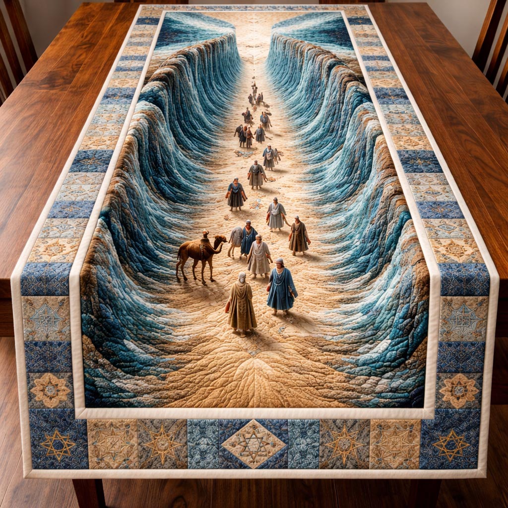 Passover Seder Quilted Table Runner Christian House Decor Jewish Gifts For Mom