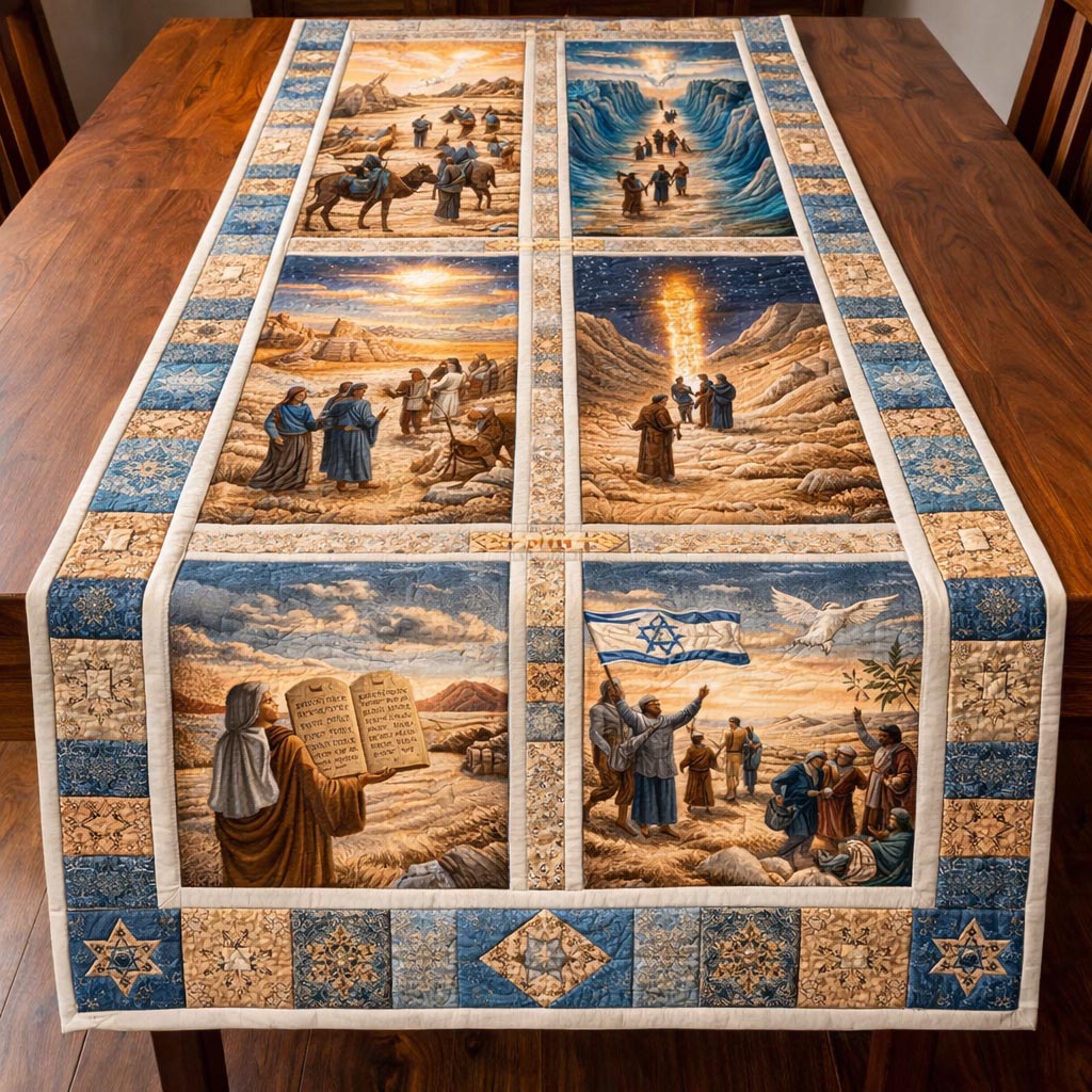 Passover Seder Quilted Table Runner Christian Table Runners Gifts For Seder