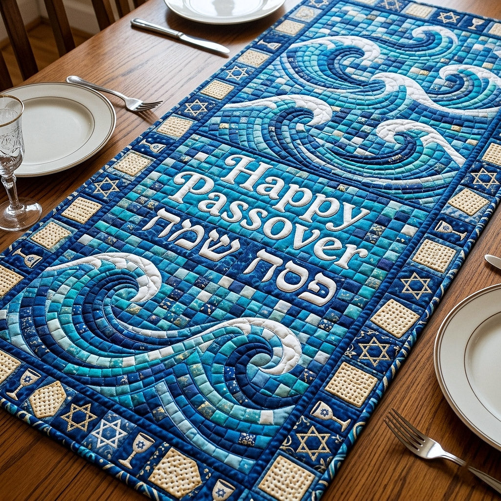 Passover Seder Quilted Table Runner Passover Seder Table Decorations Jewish Gifts For Dad