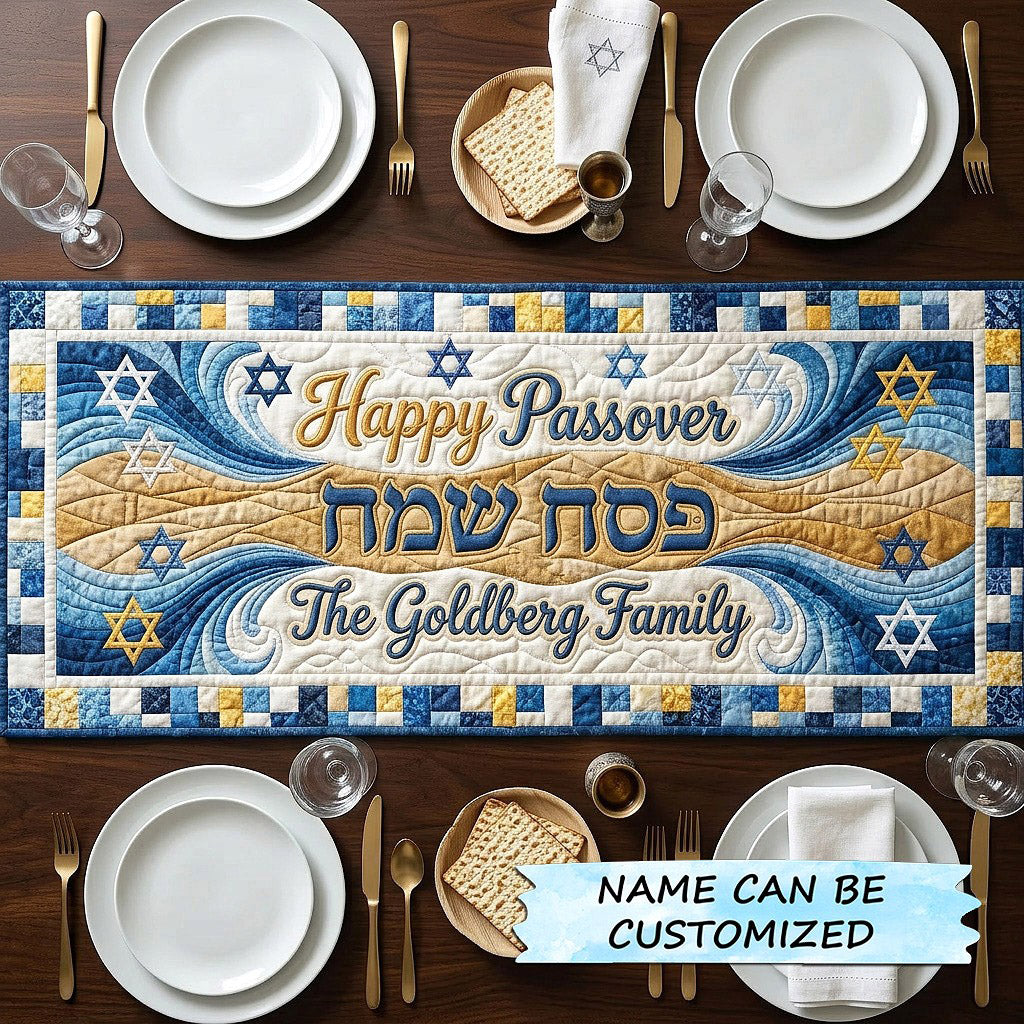 Passover Seder Quilted Table Runner QTCUZ Seder Table Decor Jewish Gifts For Mom