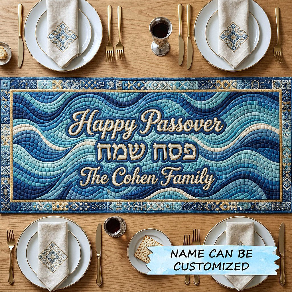 Passover Seder Quilted Table Runner QTCUZ Table Setting Ideas For Passover Pesach Gifts