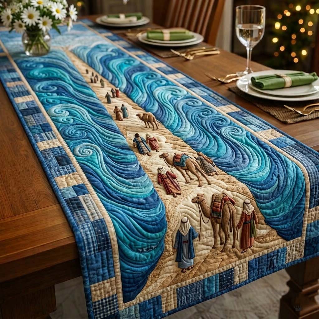 Passover Seder Quilted Table Runner Religious Room Decor Passover Presents
