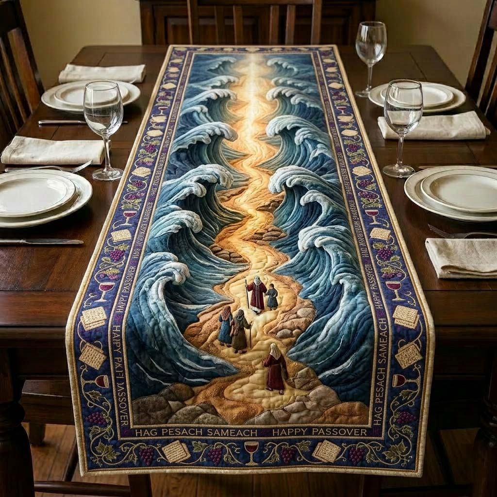 Passover Seder Quilted Table Runner Seder Table Decor Jewish Passover Gifts