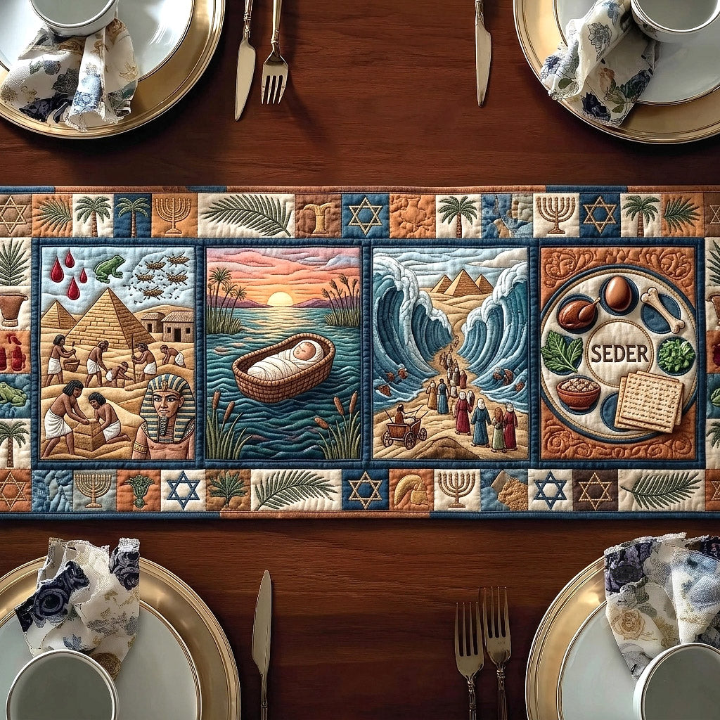 Passover Seder Quilted Table Runner Seder Table Decorations Best Jewish Gifts