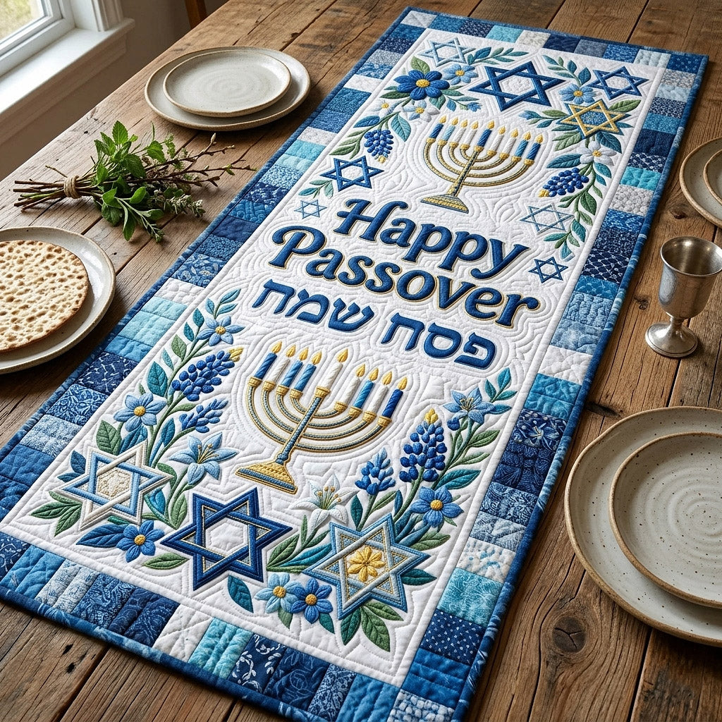 Passover Seder Quilted Table Runner Seder Table Setting Ideas Gift Jewish
