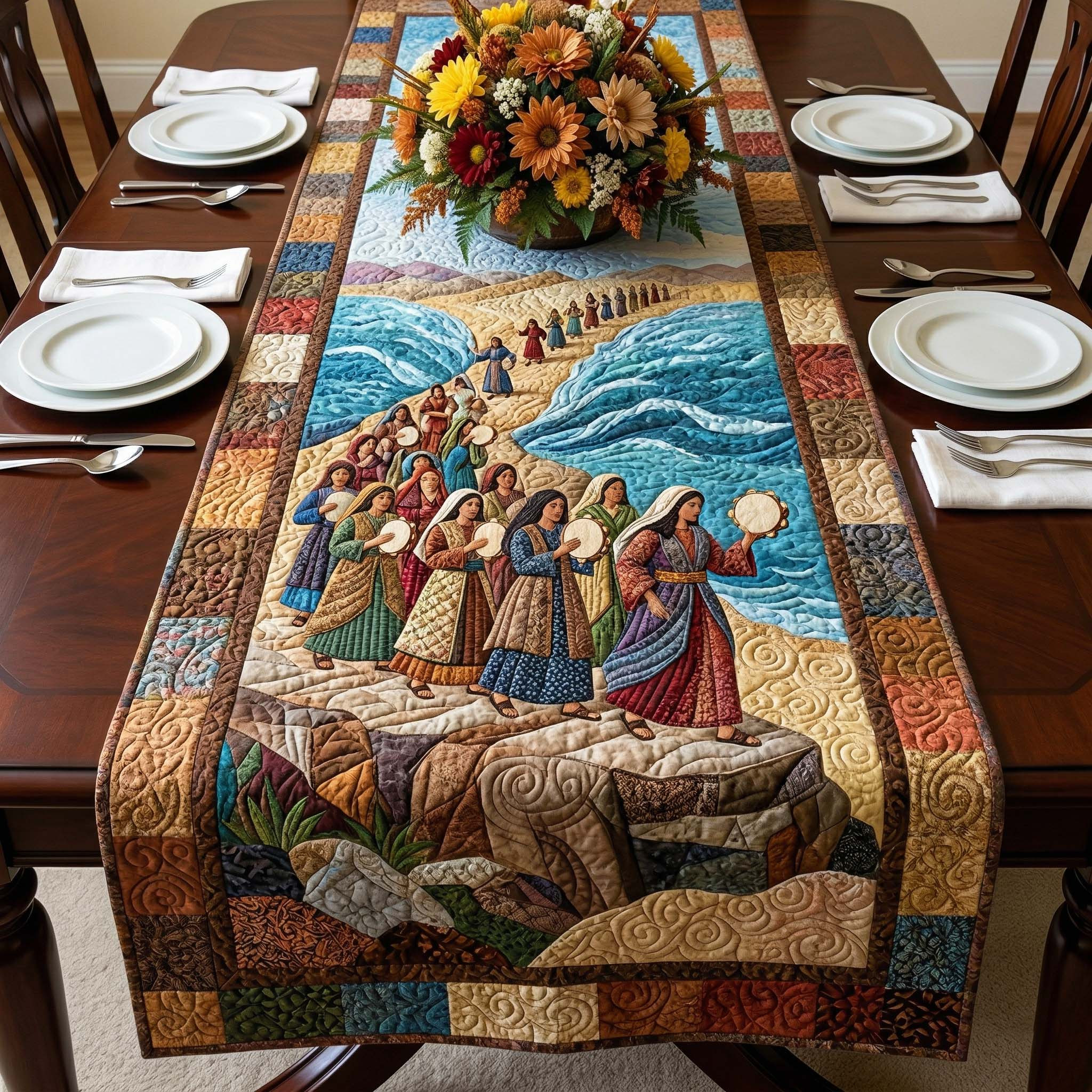 Passover Seder Quilted Table Runner Seder Table Setting Ideas Pesach Gift Ideas