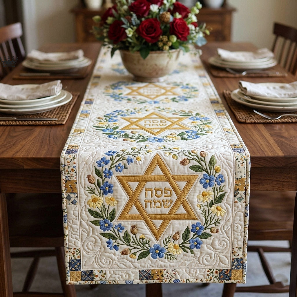 Passover Seder Quilted Table Runner Table Decorations For Passover Passover Presents