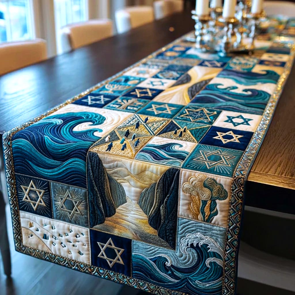 Passover Table Quilted Table Runner Passover Table Decor Best Passover Gifts