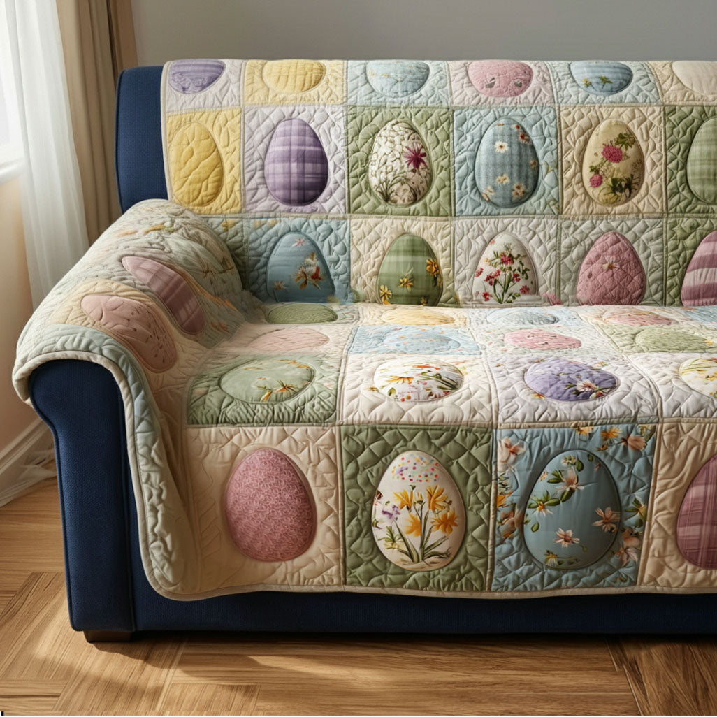 Pastel Egg Reverie Quilted Sofa Cover Best Sofa Slipcovers Religious Easter Gifts