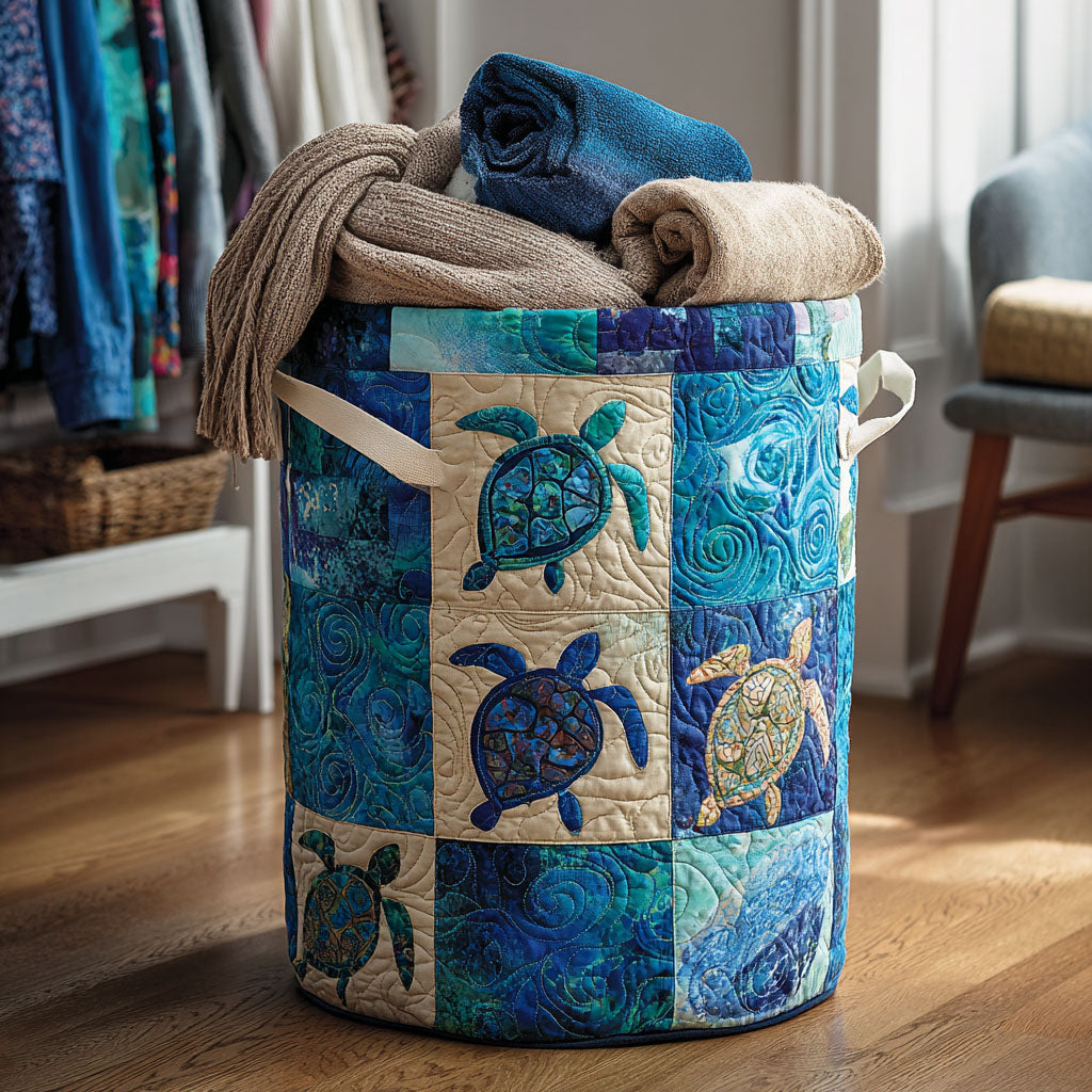 Patch Reef Quilted Laundry Basket Dirty Clothes Hampers Best Gifts For Mom Birthday