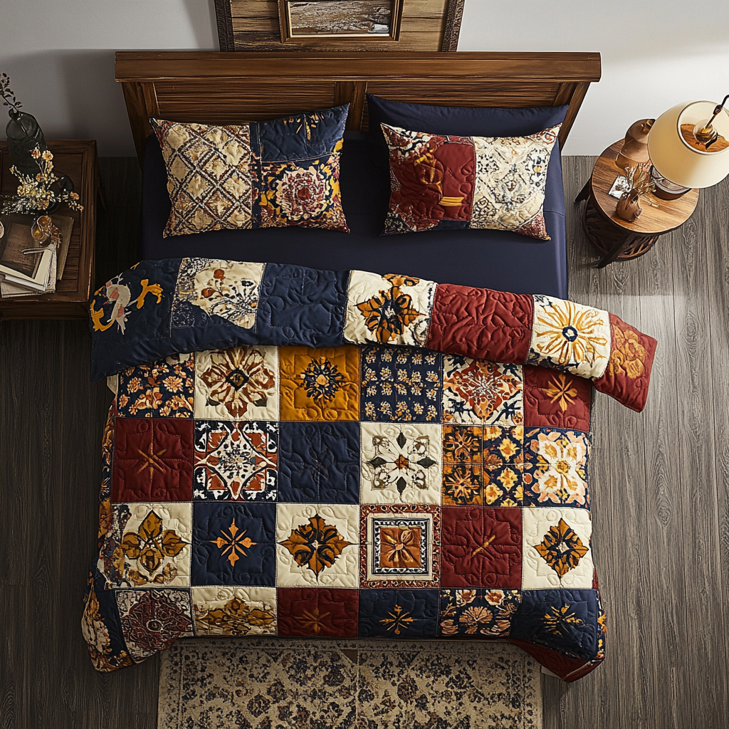 Patchwork Harmony Quilted Bedding Set Bedroom Decor Best Gift For Daughter'S First Mother's Day