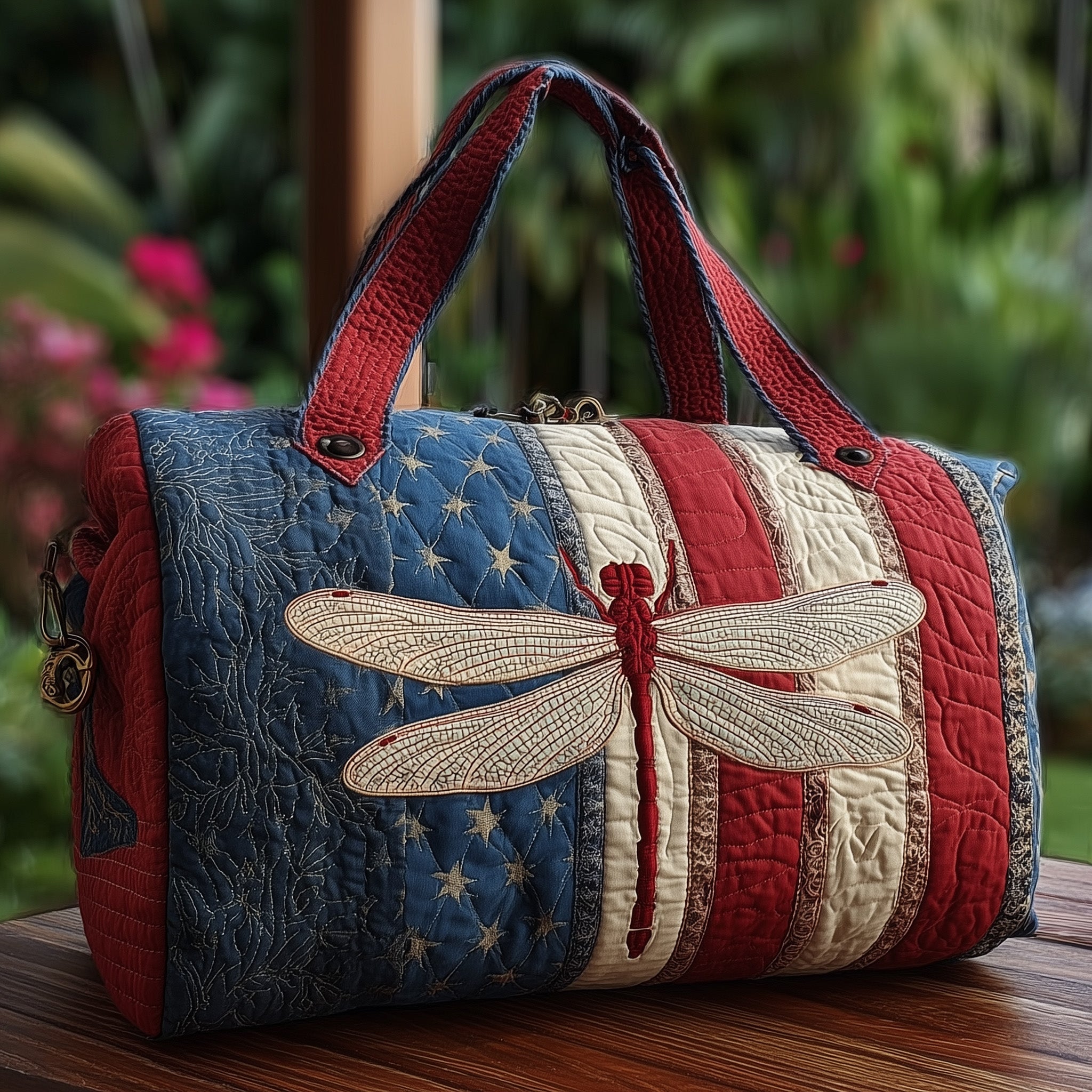 Patriot Dragonfly Quilted Duffle Bag Best Duffle Bags For Travel Good Gifts For Mom Birthday