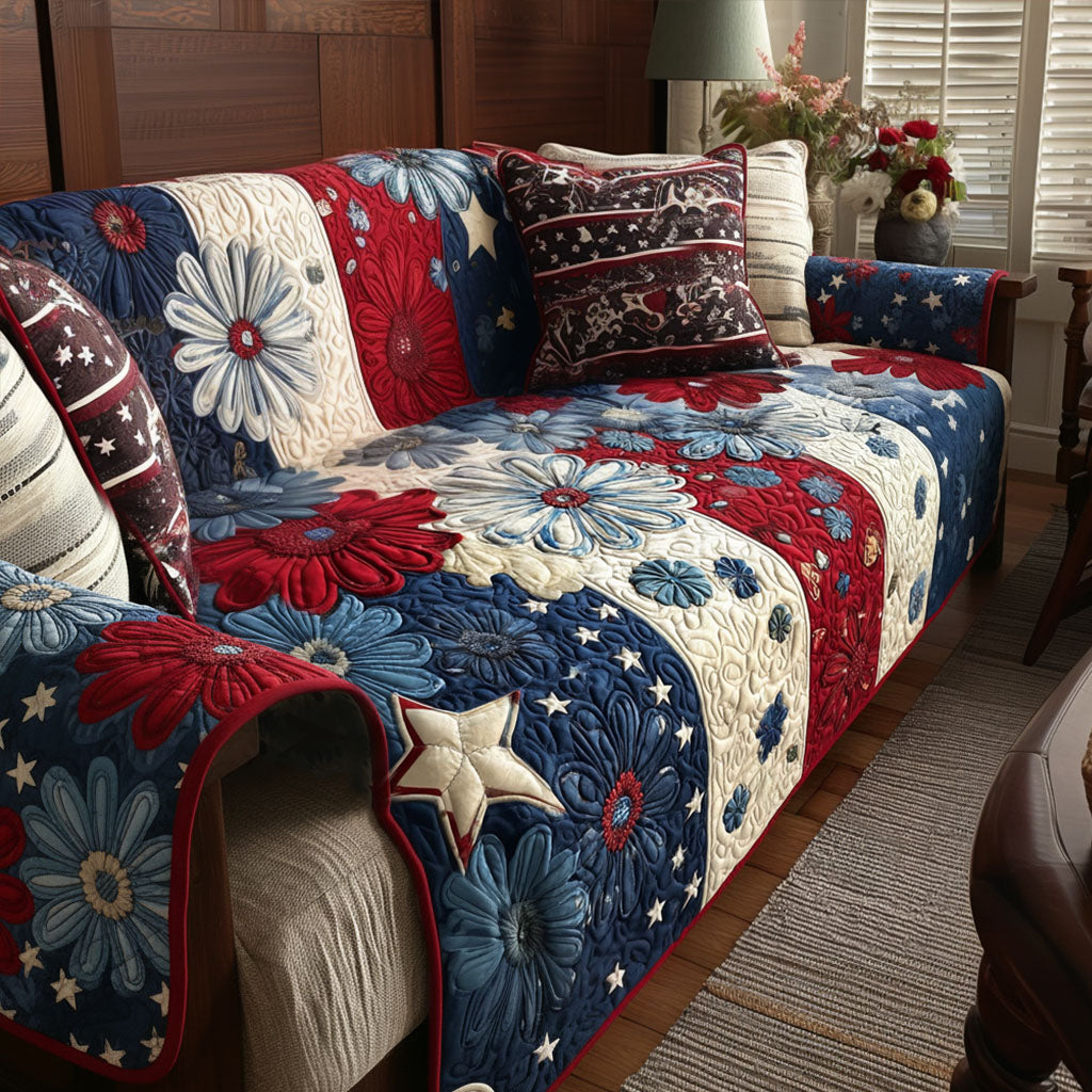 Patriot Garden Quilted Sofa Cover Beautiful Sofa Covers Best Patriotic Gifts