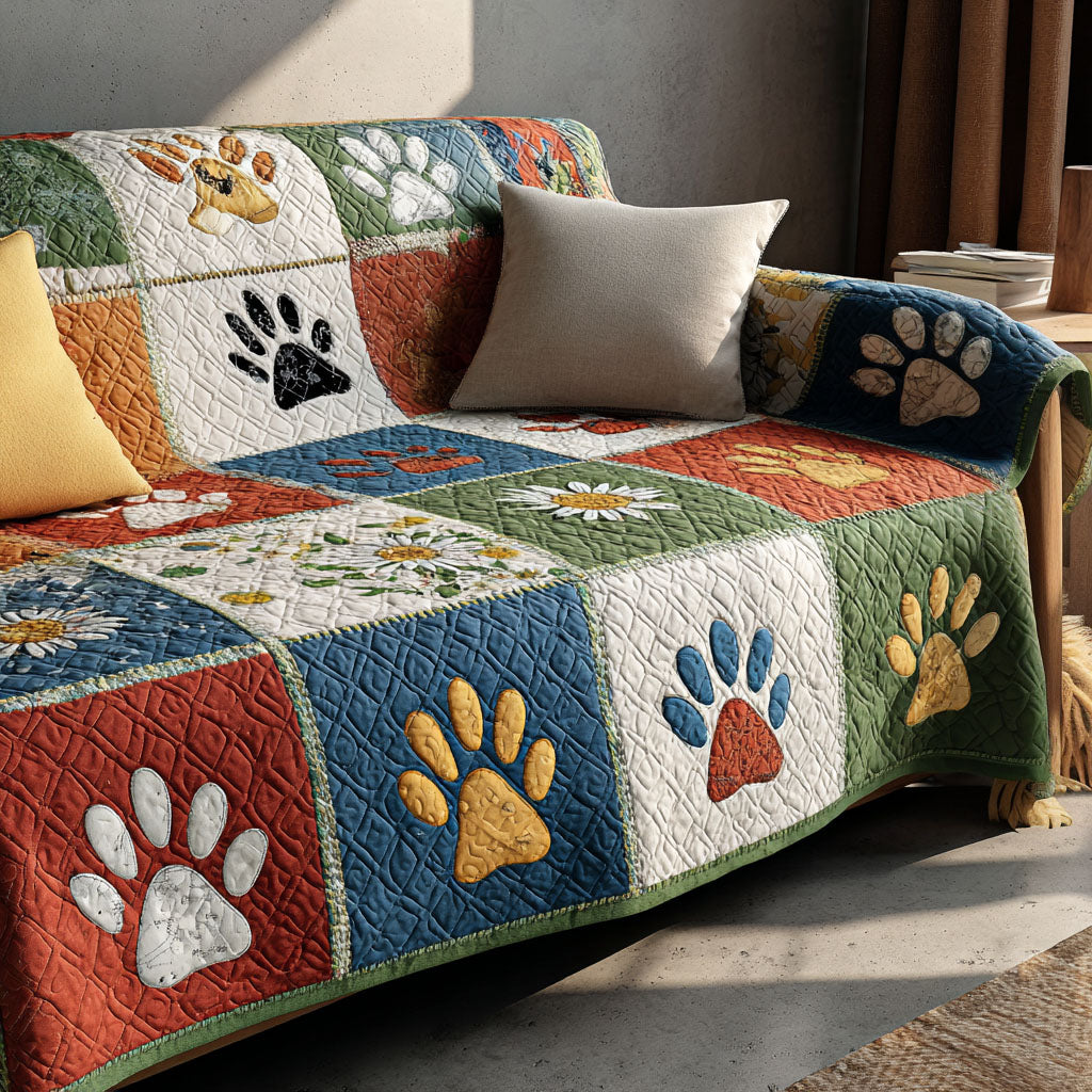 Paw Meadow Breeze Quilted Sofa Cover Best Sofa Covers Dog And Owner Gifts