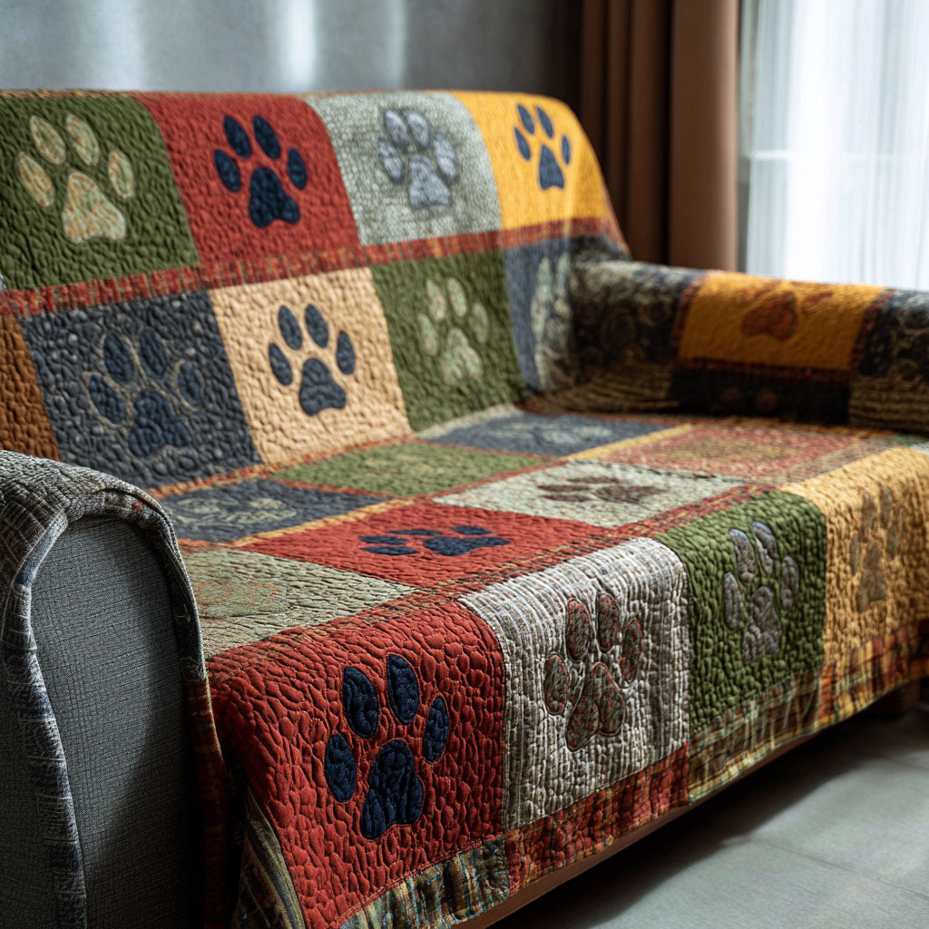 Paw Patch Cozy Quilted Sofa Cover Furniture Slipcovers Gift Ideas For Dog Lovers