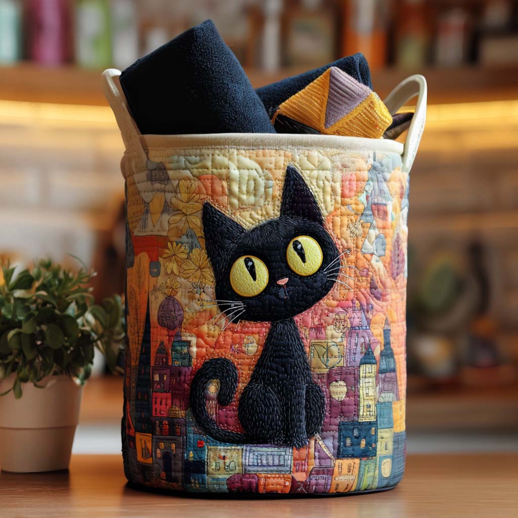 Pawfect Hideout Quilted Laundry Basket Coolest Laundry Baskets Gifts For Cat People