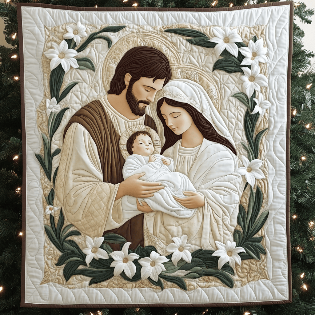 Peaceful Nativity Quilted Blanket Good Sheet Sets Mothers Day Church Gift Ideas