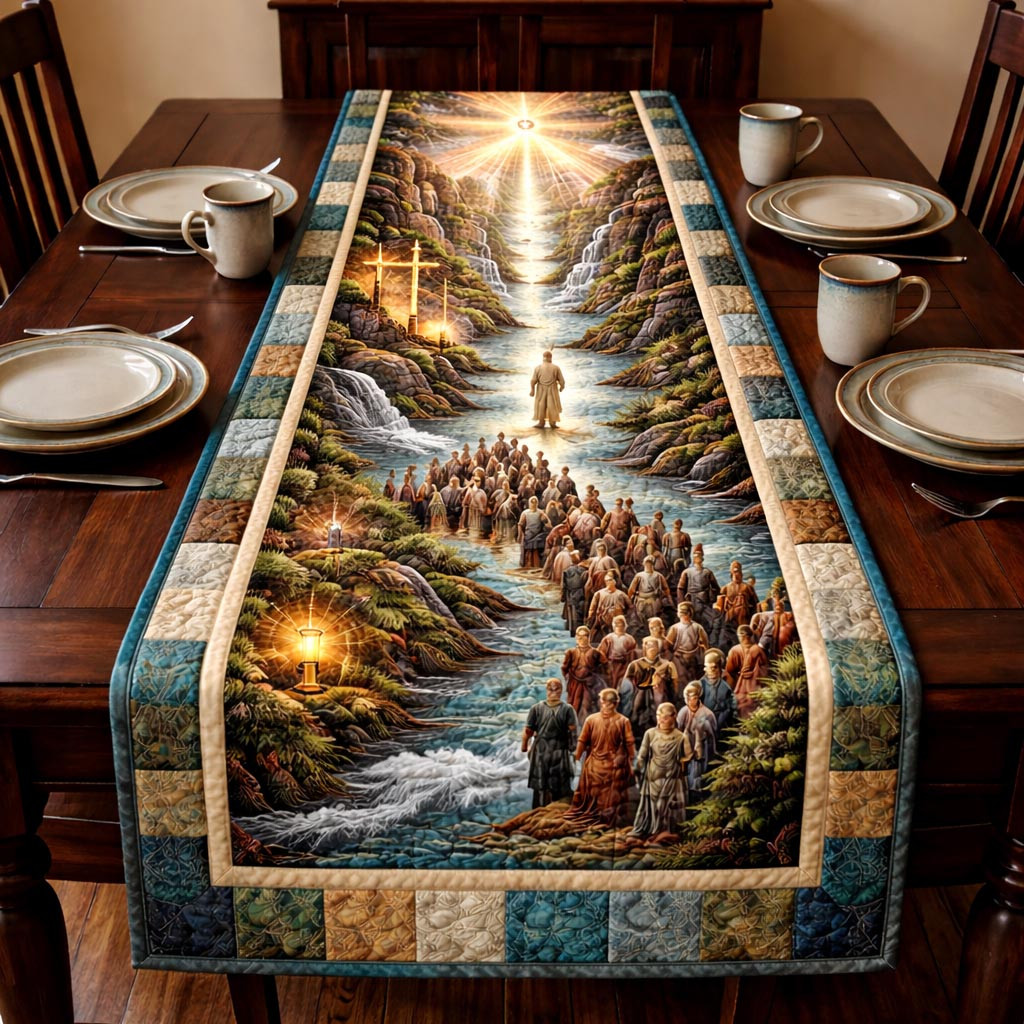 Pesach Story Quilted Table Runner Unique Table Runner Family Present Ideas