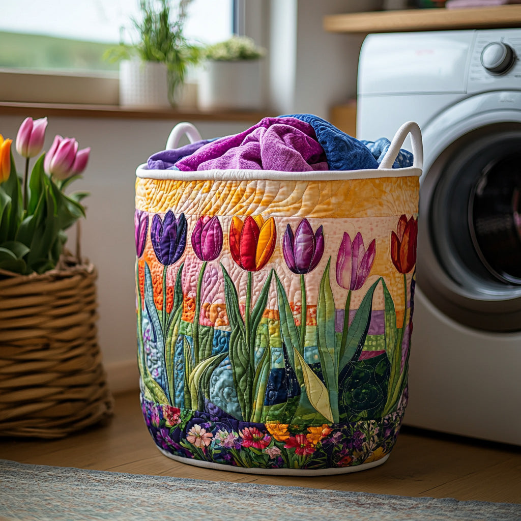 Petal Fields Quilted Laundry Basket Unusual Laundry Basket Cool Gifts For New Homeowners
