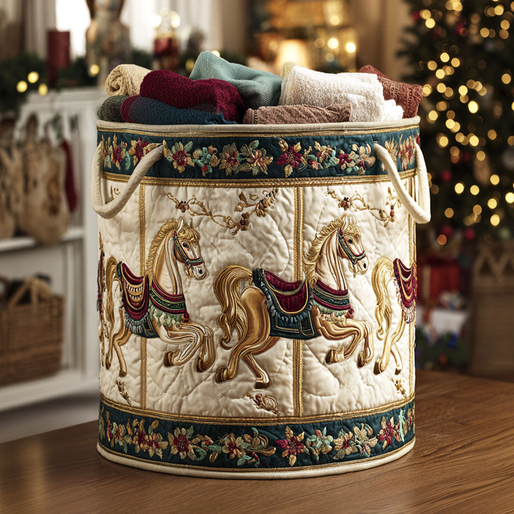 Petal Labyrinth Quilted Laundry Basket Best Foldable Laundry Basket Grandparent Christmas Gifts