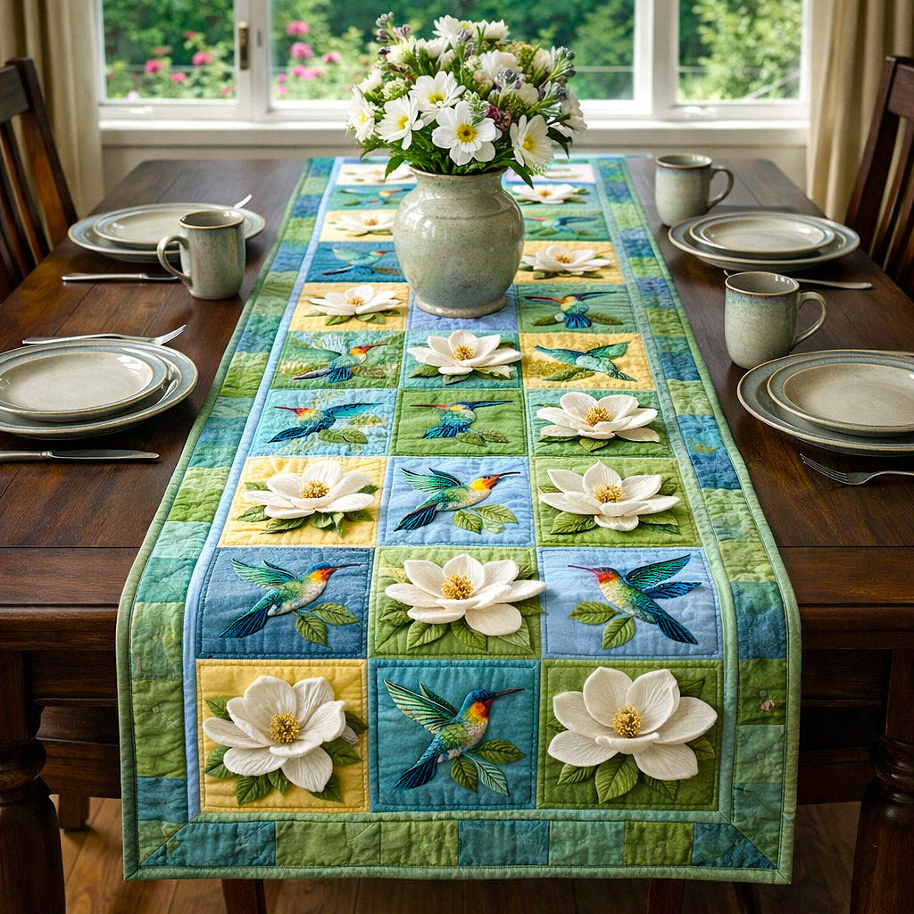 Petal Panels Quilted Table Runner Easter Dining Table Decor Easter Gifts For Him