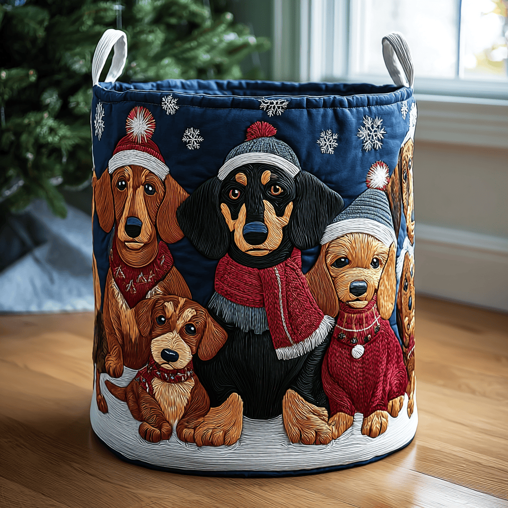 Pine Parade Quilted Laundry Basket Unique Laundry Hamper Christmas Gifts For Grandma