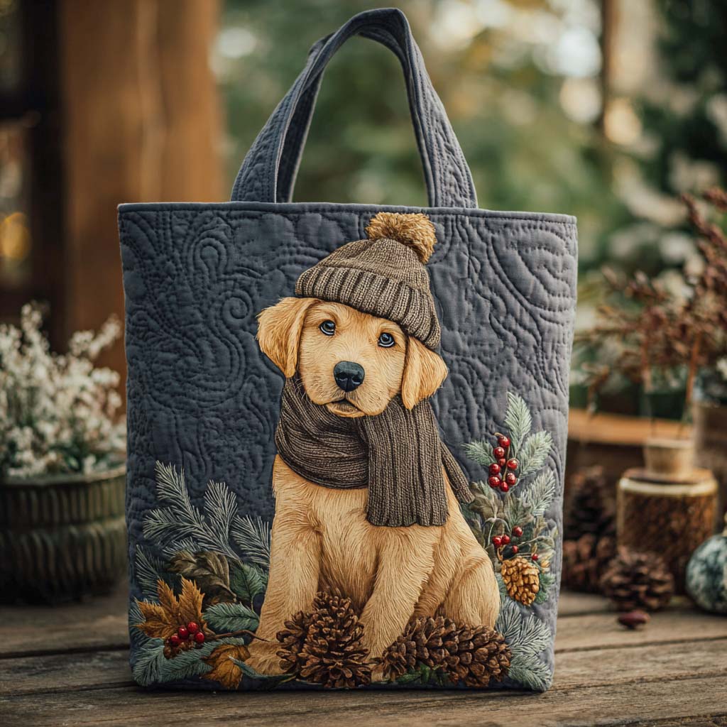 Pinecone Labrador Quilted Tote Bag The Best Shoulder Bags Cool Mothers Day Gifts