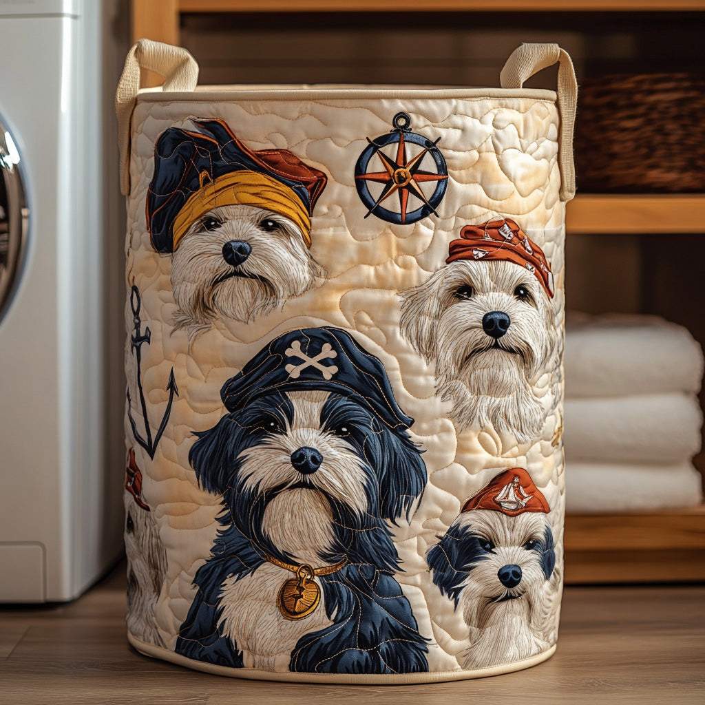 Pirate Brotherhood Quilted Laundry Basket Best Dirty Clothes Hamper Best Presents For Dog Lovers