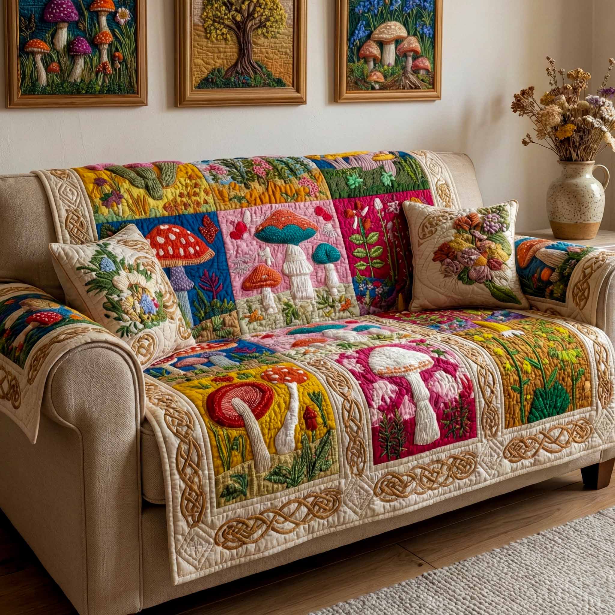 Pixie Garden Quilted Sofa Cover Sofa And Seat Covers Ideas For Mother' Day Gifts