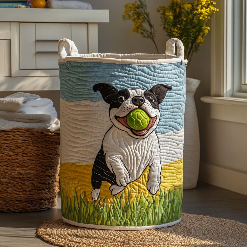 Playtime Spirit Quilted Laundry Basket Laundry Room Decor Great Gifts For Pet Lovers