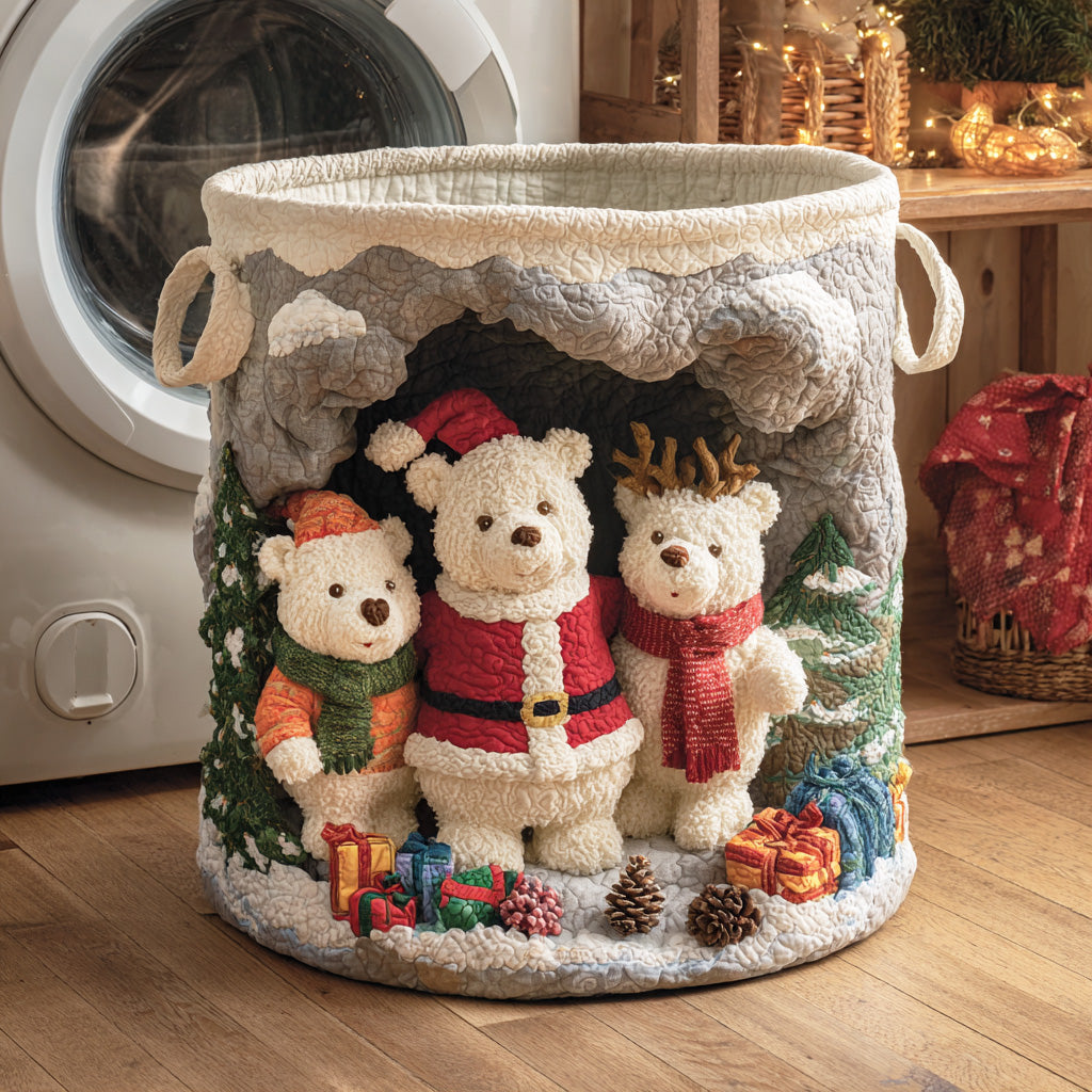 Polar Forest Calm Quilted Laundry Basket Home Decor Items Christmas Gifts For Daughter In Law