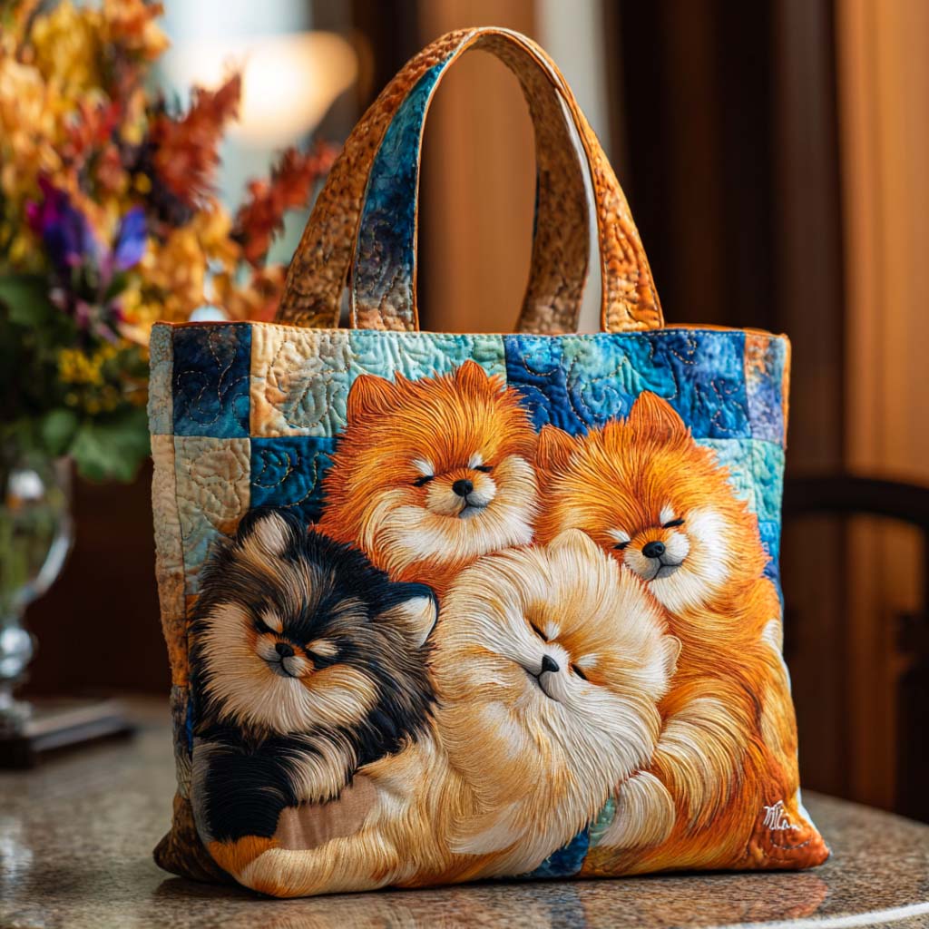 Pom Cozy Pile Quilted Tote Bag Perfect Tote Bag Christmas Present Ideas For Girlfriend