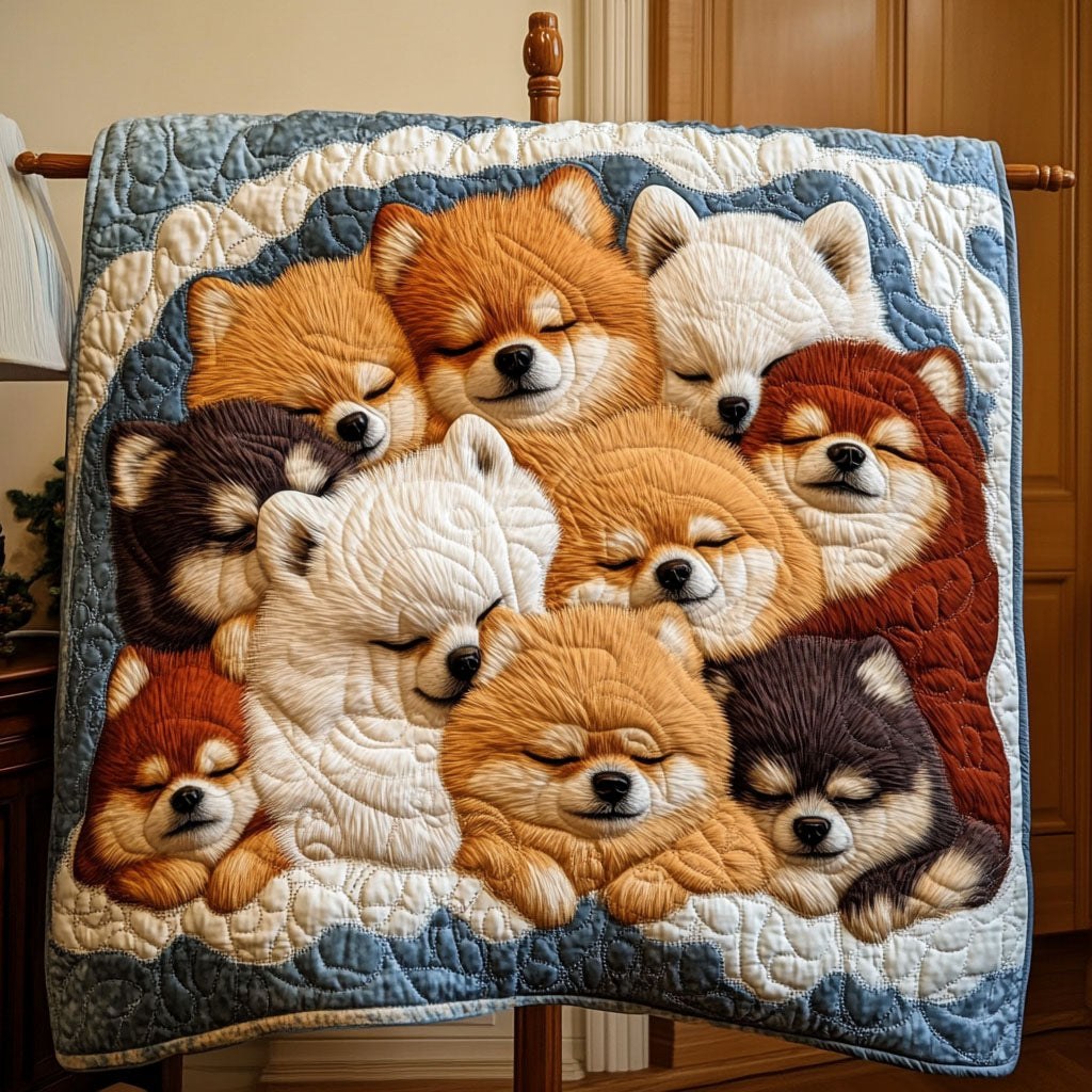 Pomeranian Bliss Quilted Blanket Cool Bedroom Ideas Doggy Gifts For Humans